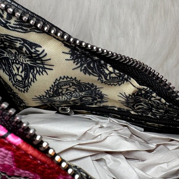 NEW Ed Hardy Hobo Shoulder Bag Skull Butterfly Print Pink Black - Picture 7 of 7